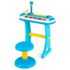 31-Key Kids Piano Keyboard Toy with Microphone and Multiple Sounds for Age 3+-Blue - Color: Blue